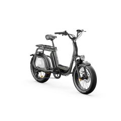 Nouveau vélo Cargo électrique Elwing Ritmic Solo Gris charbon.